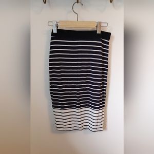 Navy blue striped skirt Reitmans